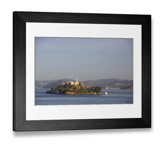 Framed Print : North America, USA, California, San Francisco. Alcatraz Island, historic federal