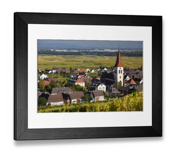 Framed Print : France, Haut-Rhin, Alsace Region, Alasatian Wine Route, Ammerschwihr, afternoon town view Framed Print : France, Haut-Rhin, Alsace Region, Alasatian Wine Route, Ammerschwihr, afternoon town view