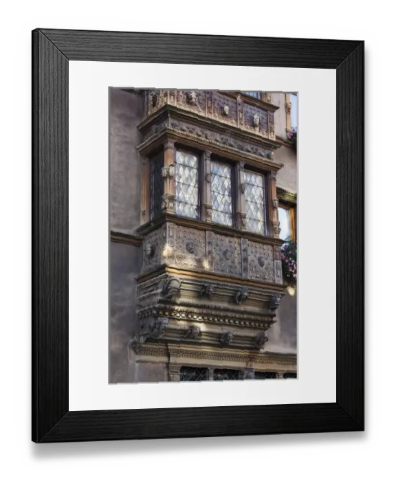 Framed Print : France, Haut-Rhin, Alsace Region, Alasatian Wine Route, Colmar, Maison des Tetes, detail Framed Print : France, Haut-Rhin, Alsace Region, Alasatian Wine Route, Colmar, Maison des Tetes, detail