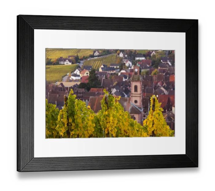 Framed Print : France, Haut-Rhin, Alsace Region, Alasatian Wine Route, Riquewihr, town view, dawn Framed Print : France, Haut-Rhin, Alsace Region, Alasatian Wine Route, Riquewihr, town view, dawn