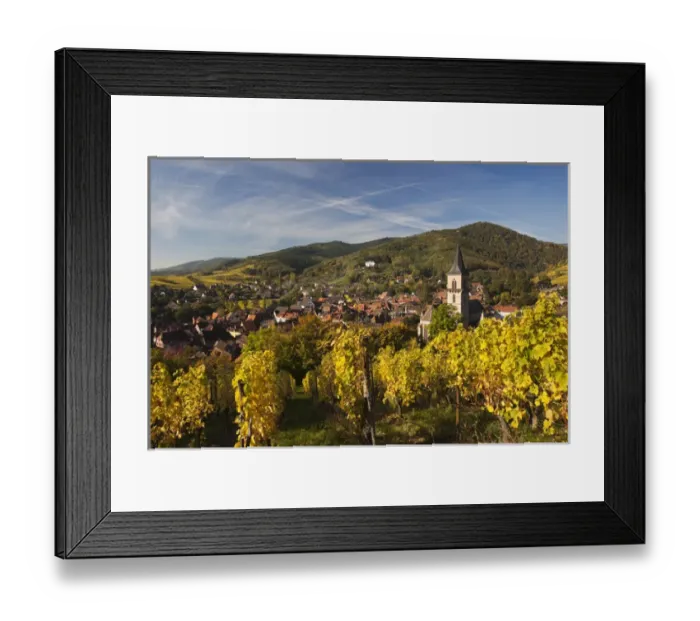 Framed Print : France, Haut-Rhin, Alsace Region, Alasatian Wine Route, Ribeauville, town overview Framed Print : France, Haut-Rhin, Alsace Region, Alasatian Wine Route, Ribeauville, town overview