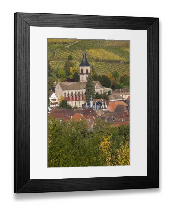 Framed Print : France, Haut-Rhin, Alsace Region, Alasatian Wine Route, Ribeauville, town overview Framed Print : France, Haut-Rhin, Alsace Region, Alasatian Wine Route, Ribeauville, town overview