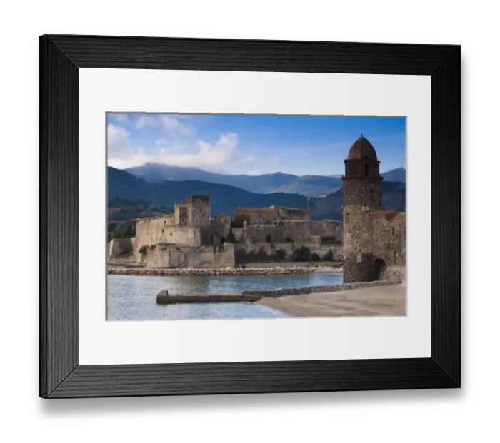 Framed Print : France, Languedoc-Roussillon, Pyrennes-Orientales Department, Vermillion Coast Area
