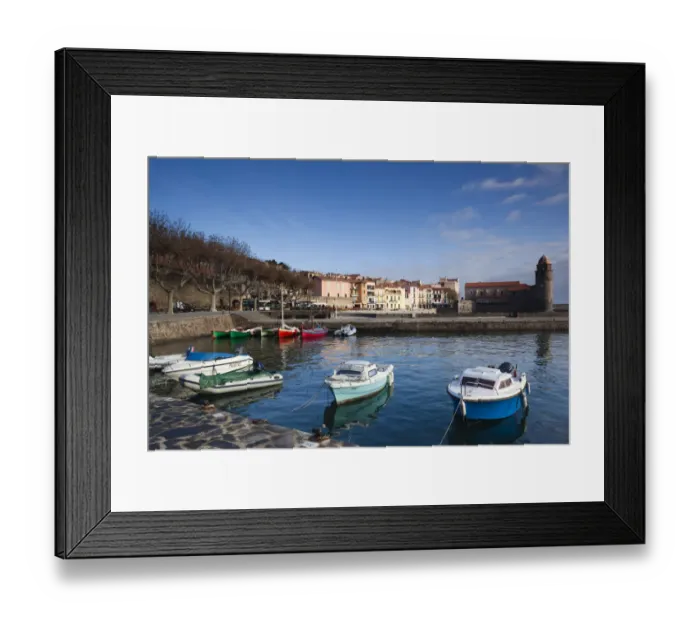 Framed Print : France, Languedoc-Roussillon, Pyrennes-Orientales Department, Vermillion Coast Area