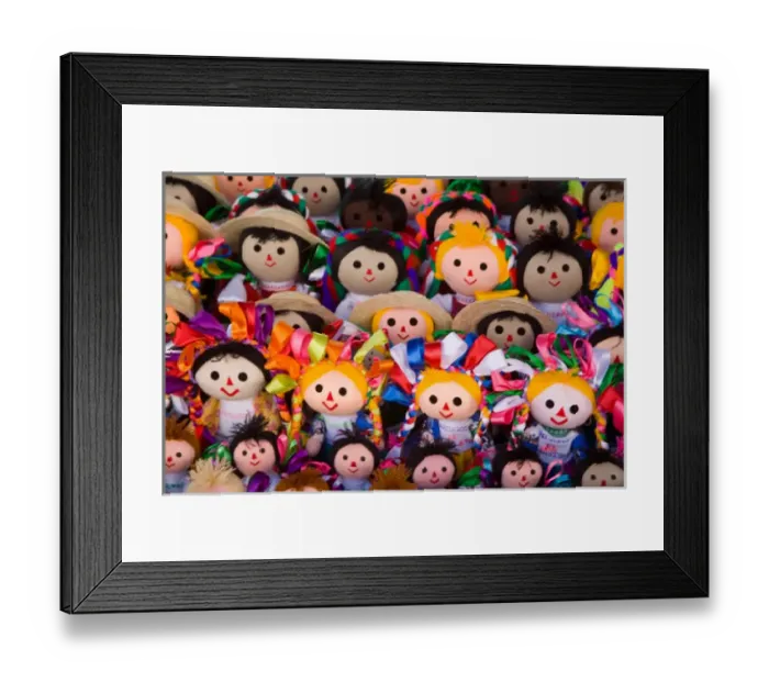 Framed Print : North America, Mexico, Guanajuato. Traditional puppets at the market