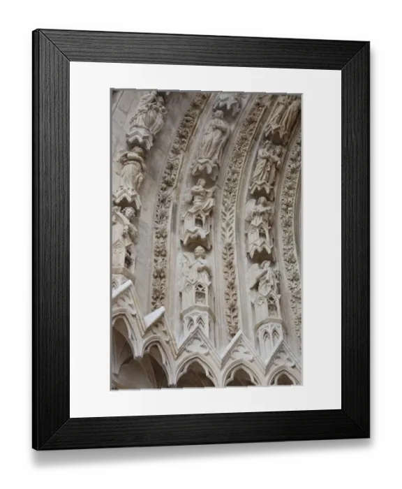 Framed Print : France, Marne, Champagne Ardenne, Reims, Cathedrale Notre Dame, exterior