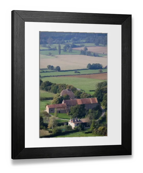Framed Print : France, Saone-et-Loire Department, Burgundy Region, Maconnais Area, Brancion, valley view Framed Print : France, Saone-et-Loire Department, Burgundy Region, Maconnais Area, Brancion, valley view
