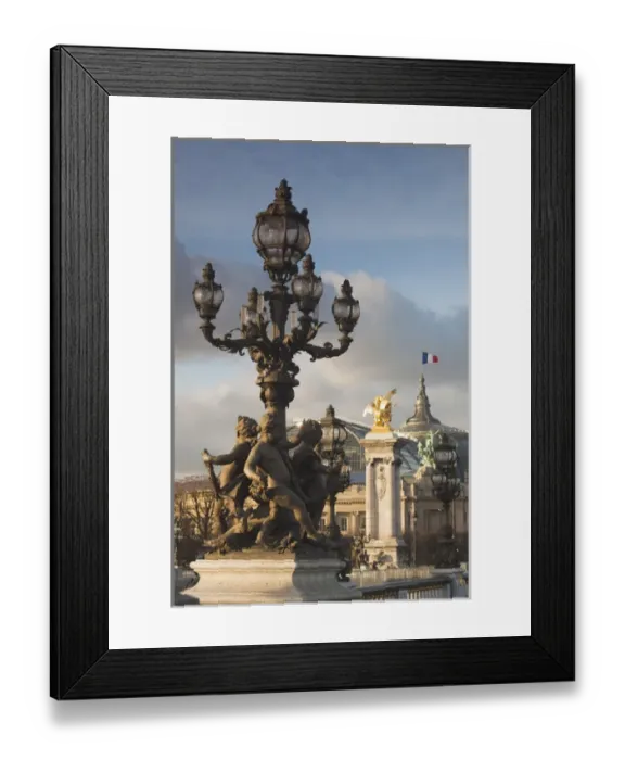 Framed Print : France, Paris, detail of the Pont Alexandre III bridge Framed Print : France, Paris, detail of the Pont Alexandre III bridge