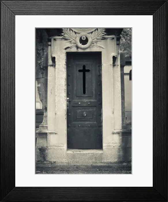 Framed Print : France, Paris, Montparnasse Cemetery, cemetery detail