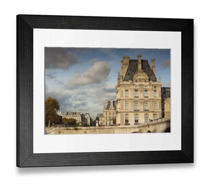 Framed Print : France, Paris, Musee du Louvre building in autumn Framed Print : France, Paris, Musee du Louvre building in autumn