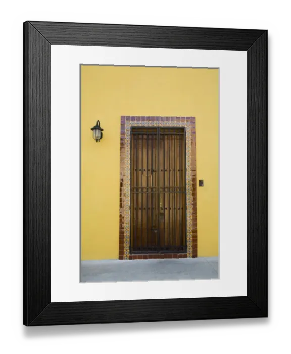 Framed Print : North America, Mexico, Yucatan, Merida. Colorful doors of Merida