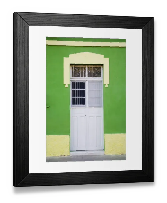 Framed Print : North America, Mexico, Yucatan, Merida. Colorful doors of Merida