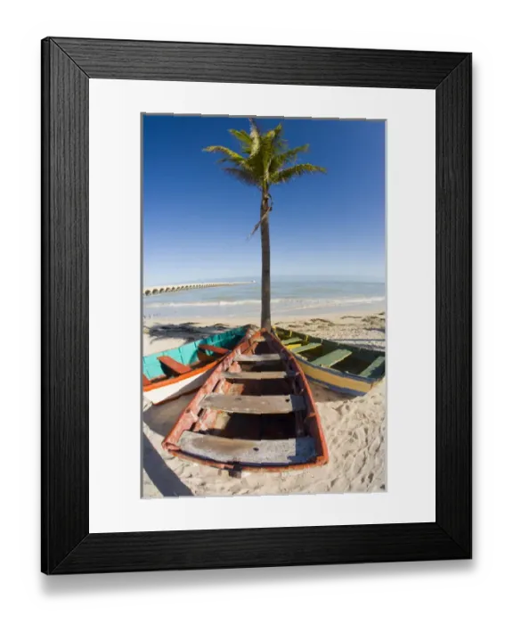 Framed Print : North America, Mexico, Yucatan, Progreso. The beach of Progreso with the 5 mile Framed Print : North America, Mexico, Yucatan, Progreso. The beach of Progreso with the 5 mile