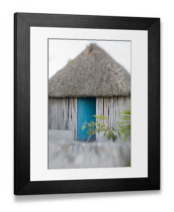Framed Print : North America, Mexico, Yucatan, San Felipe. Houses in the coastal fishing village of San Felipe