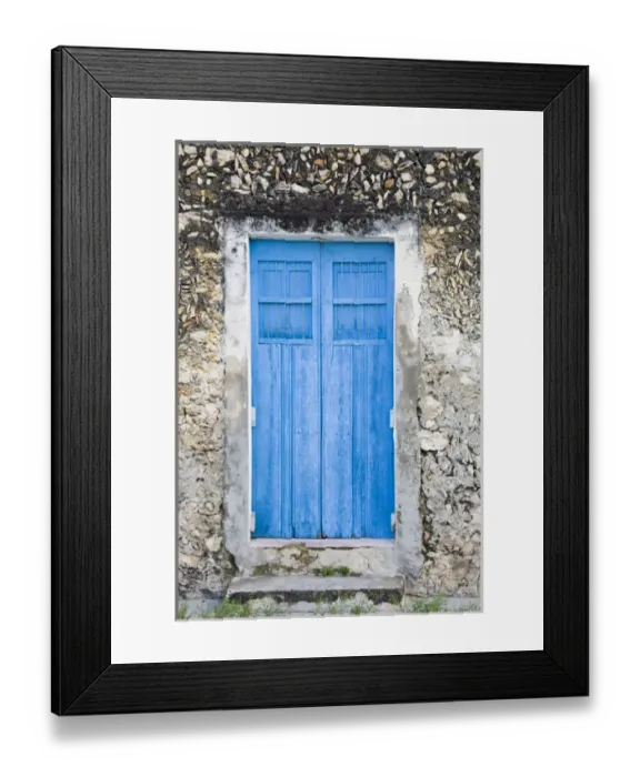 Framed Print : North America, Mexico, Yucatan, Izamal. A colorful blue door in the colonial city Framed Print : North America, Mexico, Yucatan, Izamal. A colorful blue door in the colonial city