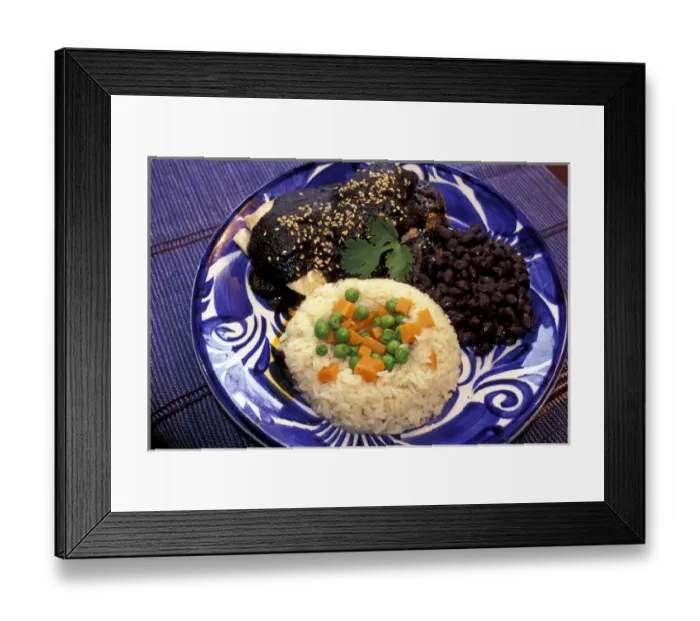 Framed Print : NA, Mexico, Oaxaca. Chicken Mole Negro Framed Print : NA, Mexico, Oaxaca. Chicken Mole Negro