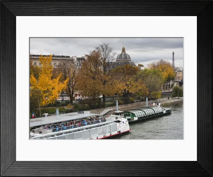 Framed Print : France, Paris, Bateau Mouche tourboat by the Ile de la Cite Framed Print : France, Paris, Bateau Mouche tourboat by the Ile de la Cite