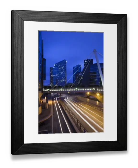 Framed Print : France, Paris, La Defense Area, modern office buildings, dawn Framed Print : France, Paris, La Defense Area, modern office buildings, dawn