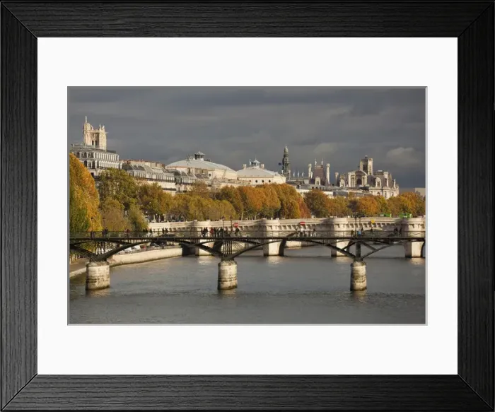 Framed Print : France, Paris, Seine River, Pont des Arts and Pont Neuf bridges