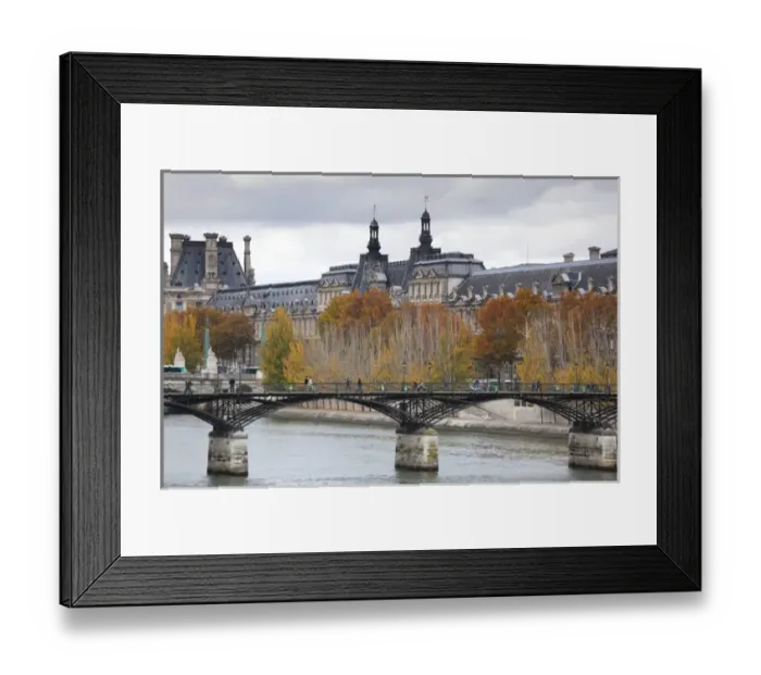 Framed Print : France, Paris, Musee de Louvre museum and Pont des Arts bridge Framed Print : France, Paris, Musee de Louvre museum and Pont des Arts bridge