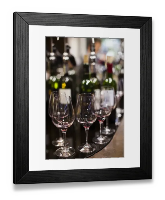 Framed Print : France, Aquitaine Region, Gironde Department, St-Emilion, wine town, wine tasting