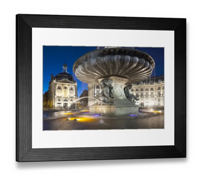 Framed Print : France, Aquitaine Region, Gironde Department, Bordeaux, Place de la Bourse buildings
