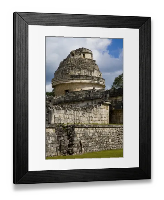 Framed Print : Mexico, Quintana Roo, near Cancun, Chichen-Itza, El Caracol (the Snail) an astonomy Observatory