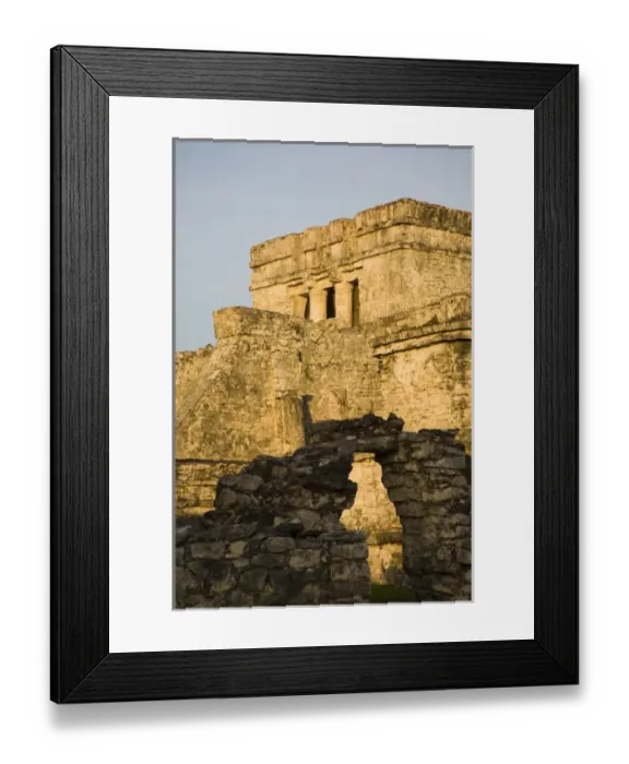 Framed Print : Mexico, Quintana Roo, near Cancun, Yucatan Peninsula, Tulum, the Castle (El Castillo)