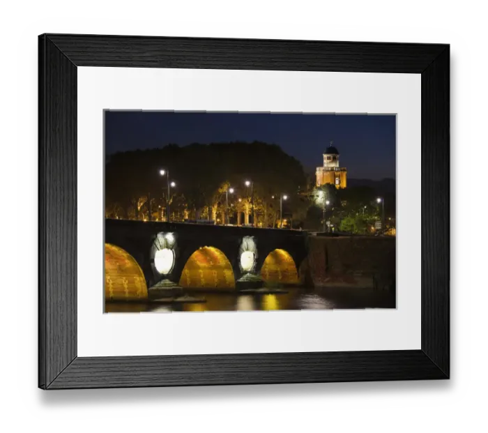 Framed Print : France, Midi-Pyrenees Region, Haute-Garonne Department, Toulouse, Pont Neuf bridge