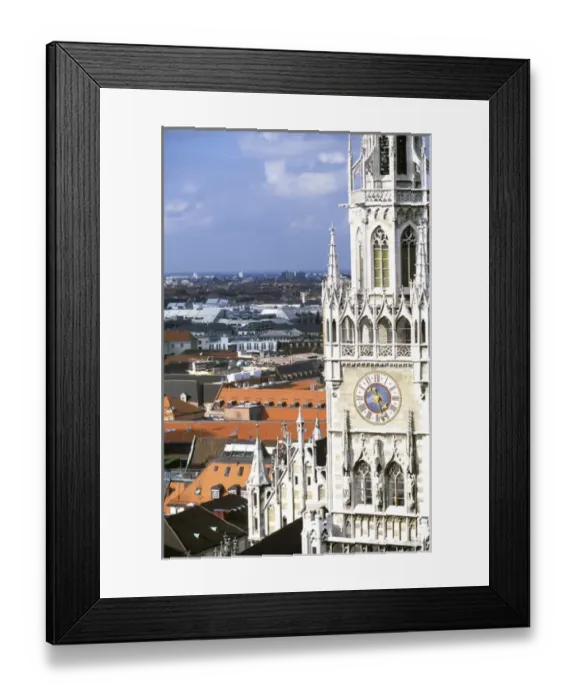 Framed Print : Europe, Germany, Munich. View of Glockenspiel from Saint Peters Church Framed Print : Europe, Germany, Munich. View of Glockenspiel from Saint Peters Church