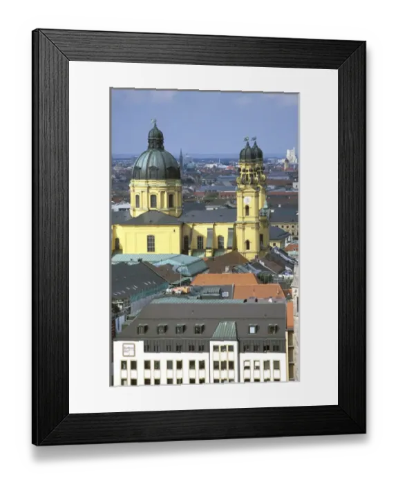 Framed Print : Europe, Germany, Munich. View of Theatinerkirche from Saint Peters Church tower Framed Print : Europe, Germany, Munich. View of Theatinerkirche from Saint Peters Church tower