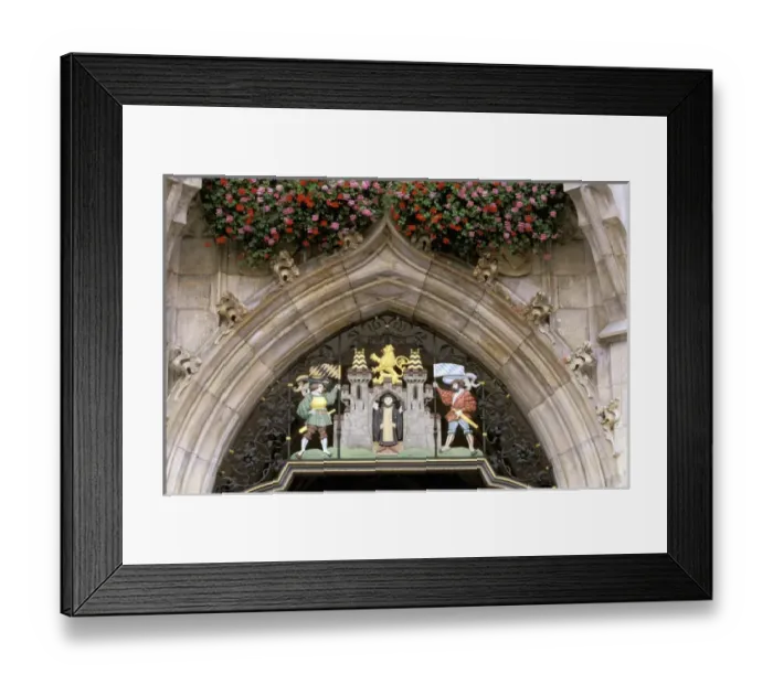 Framed Print : Europe, Germany, Munich. Marienplatz, Glockenspiel details
