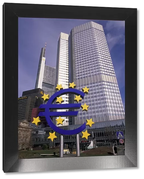 EU, Germany, Frankfurt. Euro Building