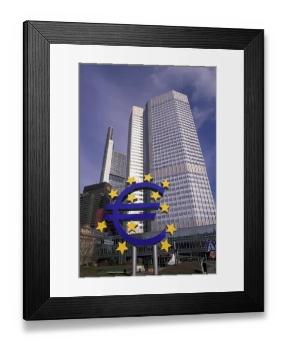 Framed Print : EU, Germany, Frankfurt. Euro Building Framed Print : EU, Germany, Frankfurt. Euro Building
