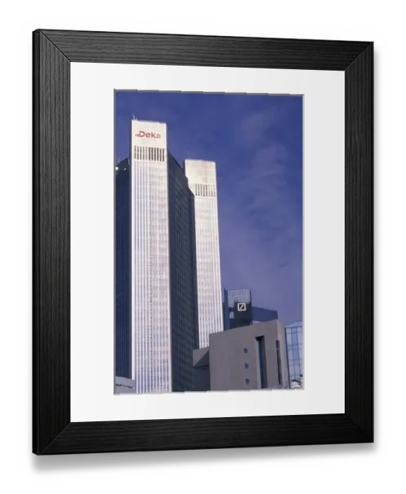 Framed Print : EU, Germany, Frankfurt. Skyscrapers in the business center of Europe Framed Print : EU, Germany, Frankfurt. Skyscrapers in the business center of Europe