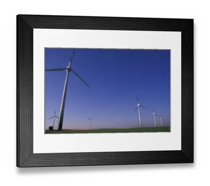 Framed Print : EU, Germany, near Hamburg. Windmills