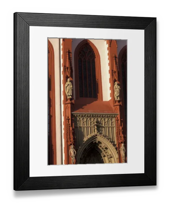 Framed Print : EU, Germany, Wurzburg. Details of old style architecture and church Framed Print : EU, Germany, Wurzburg. Details of old style architecture and church