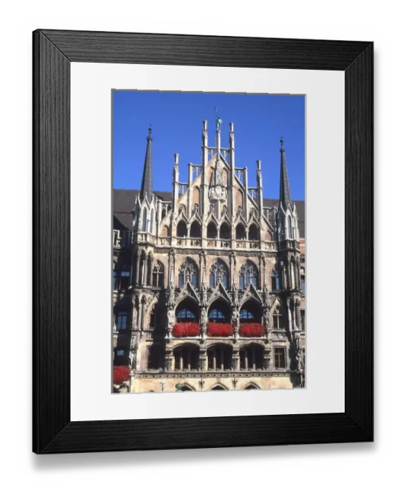 Framed Print : Beautiful New City Hall Marienplatz Munich Germany Framed Print : Beautiful New City Hall Marienplatz Munich Germany