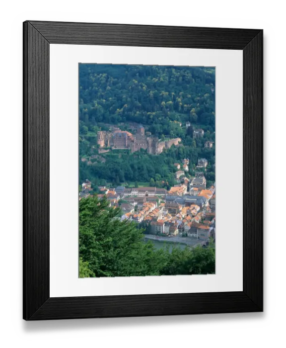Framed Print : Colorful Old City in Heidelberg Germany Framed Print : Colorful Old City in Heidelberg Germany