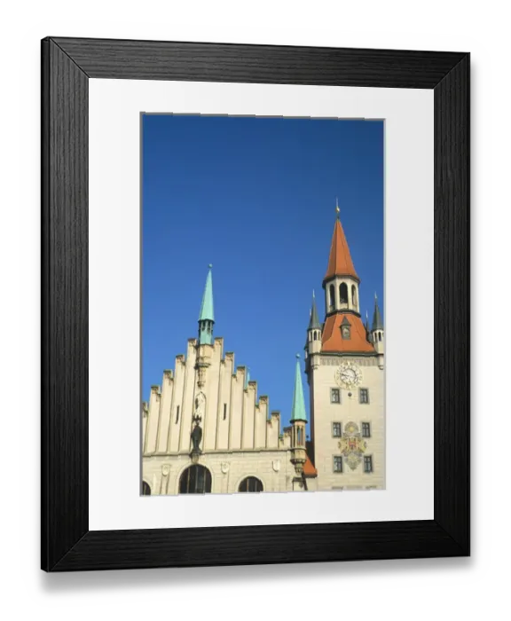 Framed Print : Beautiful Architecture at City Hall in Munich Germany