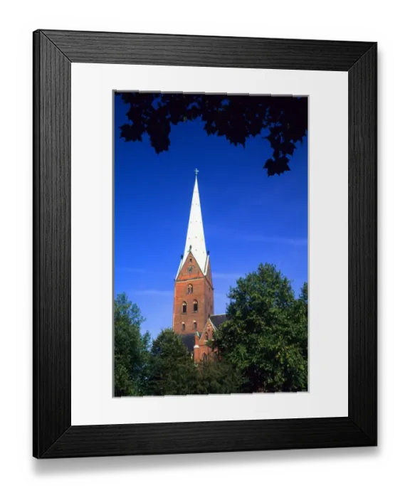 Framed Print : Classic Architecture of St Petri Church Hamburg Germany