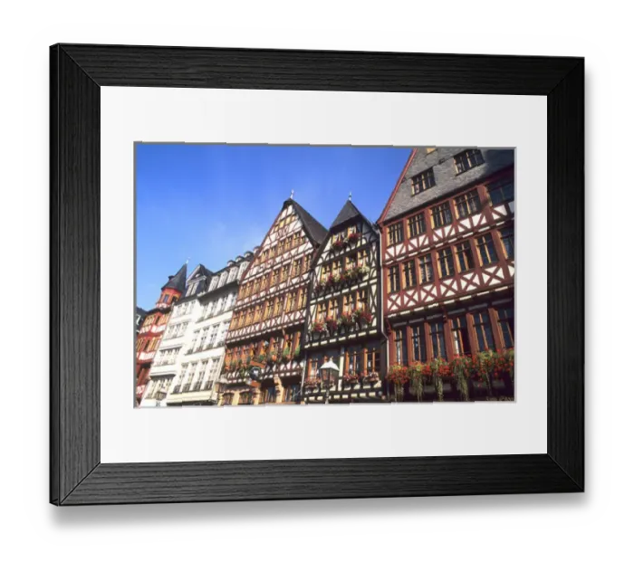 Framed Print : Famous Romeberg Square in Frankfurt Germany Framed Print : Famous Romeberg Square in Frankfurt Germany