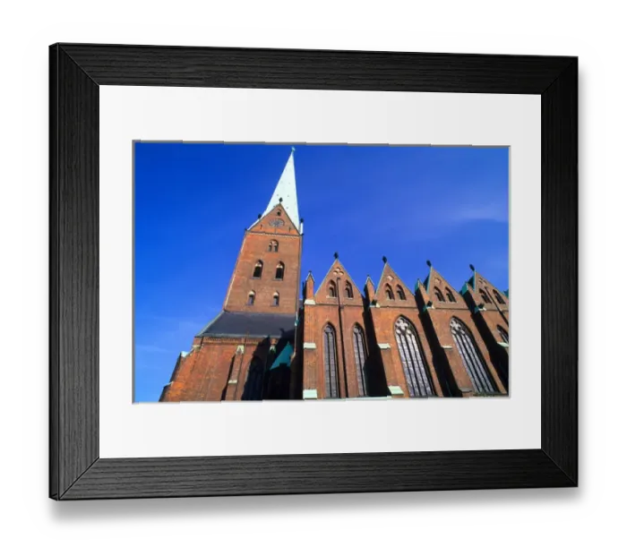 Framed Print : Classic Architecture of St Petri Church Hamburg Germany