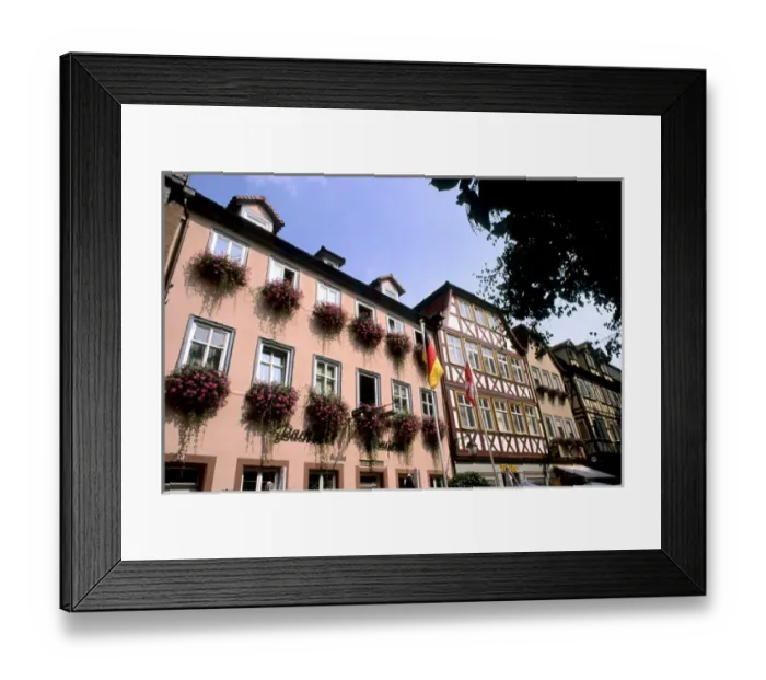 Framed Print : Germany Wertheim Old Town by Rhine River buildings Framed Print : Germany Wertheim Old Town by Rhine River buildings