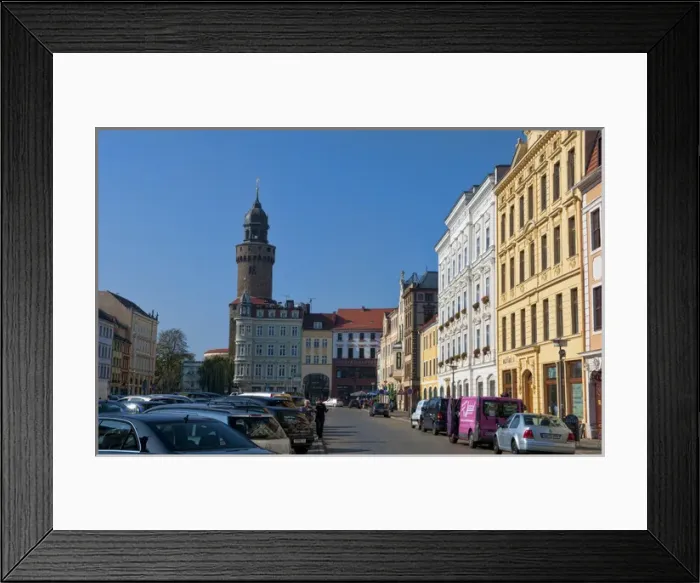 Framed Print : Gorlitz Germany border of Germany Poland city downtown and Reichenbacher Church steeple Framed Print : Gorlitz Germany border of Germany Poland city downtown and Reichenbacher Church steeple