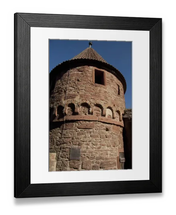 Framed Print : Germany, Franconia, Wertheim. Ruins of Hohenburg Castle. The Holder Tower Framed Print : Germany, Franconia, Wertheim. Ruins of Hohenburg Castle. The Holder Tower