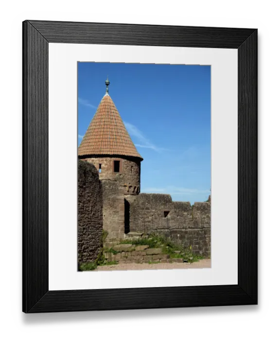 Framed Print : Germany, Franconia, Wertheim. Ruins of Hohenburg Castle. The Holder Tower Framed Print : Germany, Franconia, Wertheim. Ruins of Hohenburg Castle. The Holder Tower