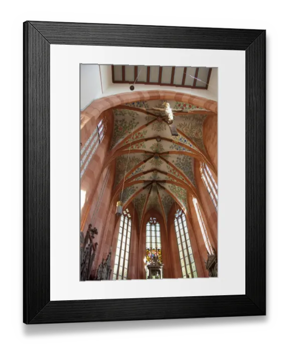 Framed Print : Germany, Franconia, Wertheim. The Protestant Collegite church (c. 1320)