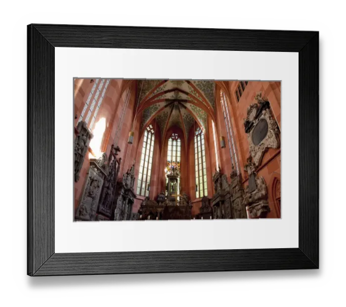Framed Print : Germany, Franconia, Wertheim. The Protestant Collegite church (c. 1320) Framed Print : Germany, Franconia, Wertheim. The Protestant Collegite church (c. 1320)