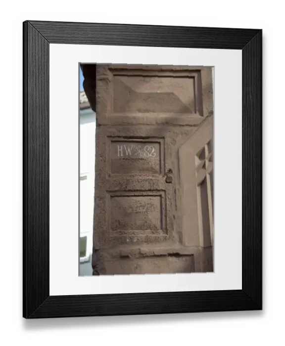 Framed Print : Germany, Franconia, Wertheim. Medieval architectural building detail Framed Print : Germany, Franconia, Wertheim. Medieval architectural building detail